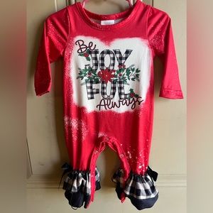 Christmas Romper 3-6 Months NWOT